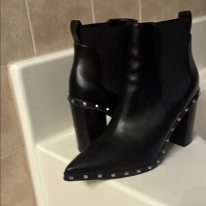 Charles David Black Ankle Booties with Studs